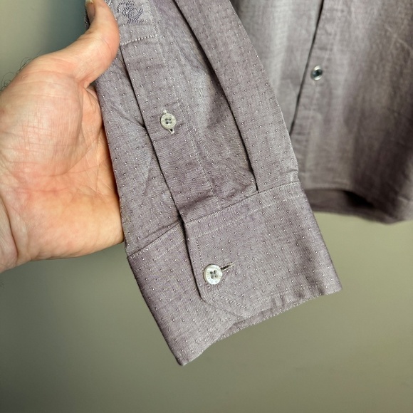 English‎ Laundry Men's Long Sleeve Dress Shirt Button Up Grayish-Purple Size XL - Picture 2 of 16
